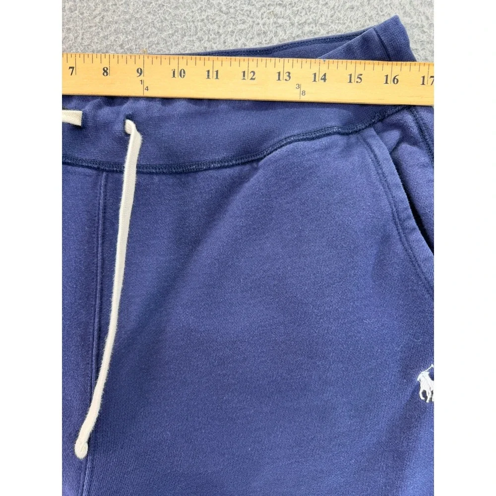 Polo Ralph Lauren Mens 33x29 Blue Fleece Sweatpants Joggers Large Pony Logo READ